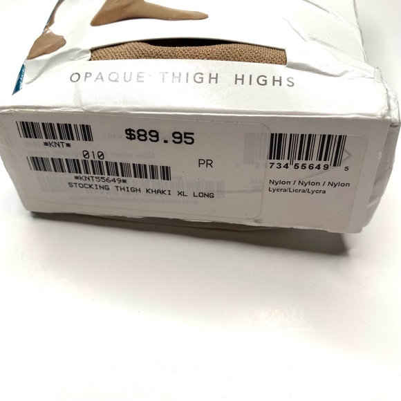 EASE by Therafirm Opaque Thigh Highs NWT in Khaki XL Long - Picture 7 of 8